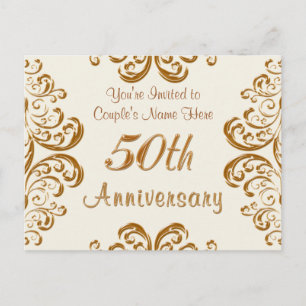 Personalized 50th Wedding Anniversary Invitations