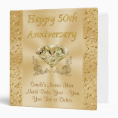 Personalized 50th Wedding Anniversary Photo Album Binder (Front/Inside)