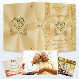 Personalized 50th Wedding Anniversary Photo Album Binder