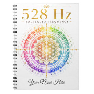 Personalized 528 Hz Solfeggio Frequency Notebook