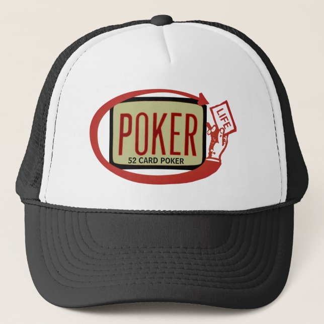 Personalized 52 Card Poker LIFE Custom Trucker Hat (Front)
