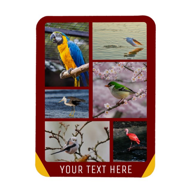 Personalized 5 Images Flexible Photo Magnet (Vertical)