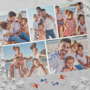 Personalized 5 Photo Collage Jigsaw Puzzle