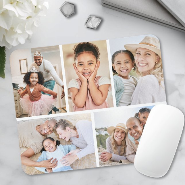 Personalized 5 Photo Collage Mouse Pad (Personalized 5 Photo Collage Mouse Pad )