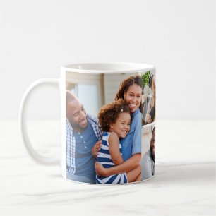 Personalized 5 Photo Family Collage Template Coffee Mug
