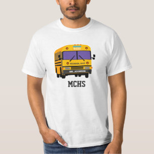 Personalized 5 Star Rating School Bus Driver   T-Shirt