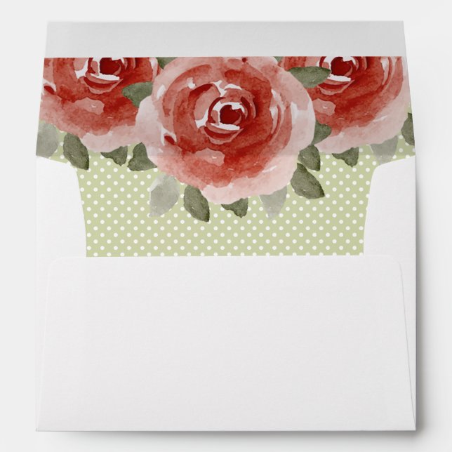 Personalized 5 x 7 Red Roses Envelope (Back (Bottom))
