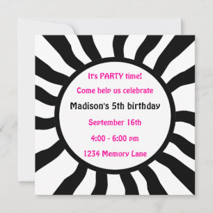 Personalized 5th Birthday Party Invitation