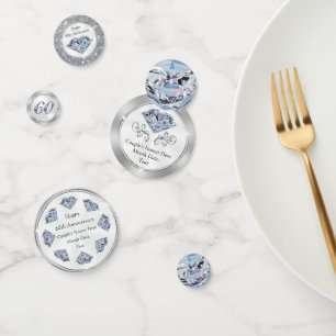 Personalized 60th Anniversary Confetti, Diamond Confetti