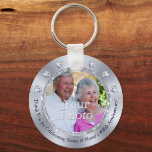 Personalized, 60th Anniversary Party Favours, Keychain
