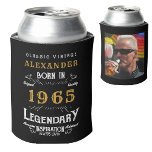 Personalized 60th Birthday Add Name Year Photo<br><div class="desc">Personalized birthday add any year and name can cooler. Edit the name, year and photo with the template provided. A wonderful custom black birthday idea. More gifts and party supplies available with the "Legendary" design in the store. More gifts and party supplies available with the "Legendary" design in the store....</div>