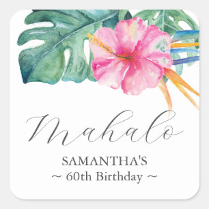 Personalized 60th Birthday Favour Stickers