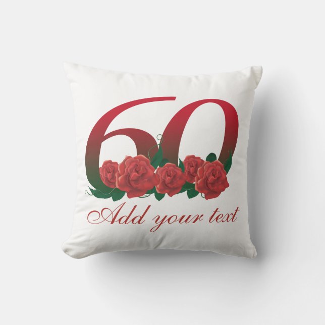 Personalized 60th birthday Outdoor Throw Pillow (Front)