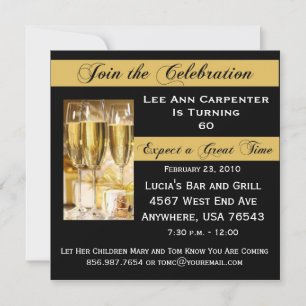 Personalized 60th Birthday Party Invitation