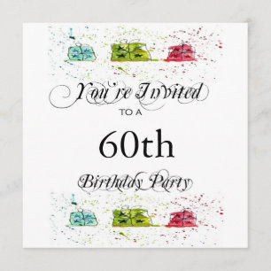 Personalized 60th Birthday Party Invitations