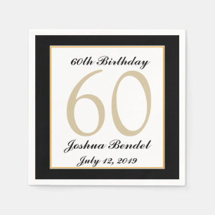 Personalized 60th Birthday Party Napkins