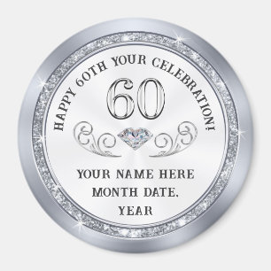 Personalized, 60th Birthday Souvenir Ideas, 60th Magnet