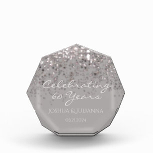 Personalized 60th Diamond Anniversary Keepsake Photo Block