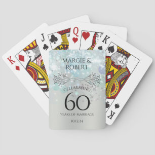 Personalized 60th Diamond Anniversary Keepsake Playing Cards
