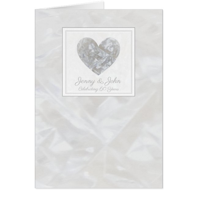 personalized 60th Diamond Wedding Anniversary card (Front)