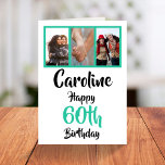 Personalized 60th happy birthday photo collage card<br><div class="desc">Put a smile on a face with this personalized 60th birthday photo collage card. - Simply click to personalize this design 🔥 My promises - This design is unique and is designed with you in mind 🙏 Thank you for supporting my small business - If you would like a bespoke...</div>