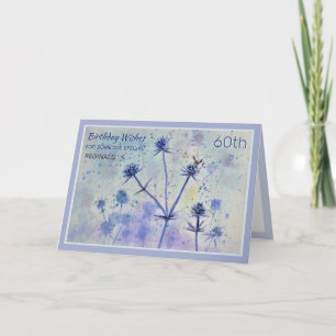 Personalized 60th Summer Wildflower Birthday Card