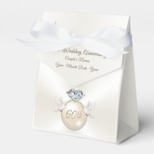 Personalized 60th Wedding Anniversary Favours Boxe Favor Box