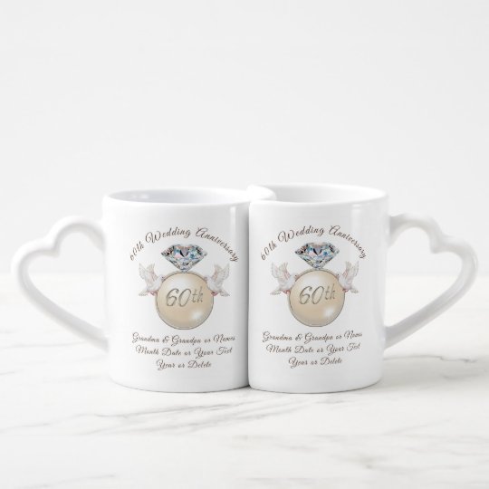 Personalized 60th Wedding Anniversary Gift Ideas Coffee Mug Set | Zazzle.ca