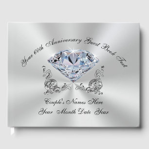 Personalized 60th Wedding Anniversary Guest Book