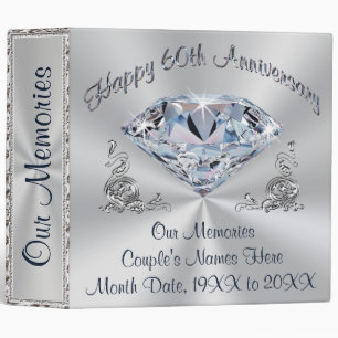 Personalized 60th Wedding Anniversary Photo Album Binder