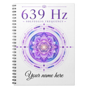 Personalized 639 Hz Solfeggio Frequency Notebook