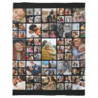 Personalized 65 Photo Collage Fleece Blanket