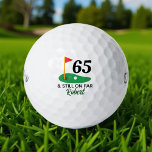 Personalized 65th Birthday Gift for Golfer Golf Balls<br><div class="desc">Celebrate a milestone with a personal touch! These custom golf balls make the perfect 65th birthday gift for any golf lover. Add a name, short message, or fun saying like "And Still on Par" or "Happy Birdie" to create a unique keepsake that’s as special as their big day. Great for...</div>