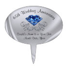 Personalized 65th Wedding Anniversary Cake Topper