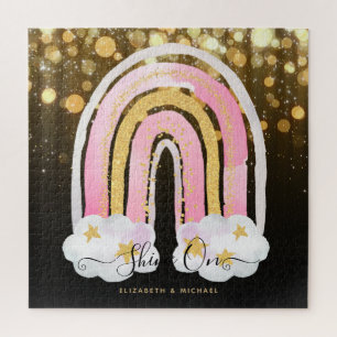 Personalized 676 Piece JIGSAW Christmas Rainbow Ji Jigsaw Puzzle