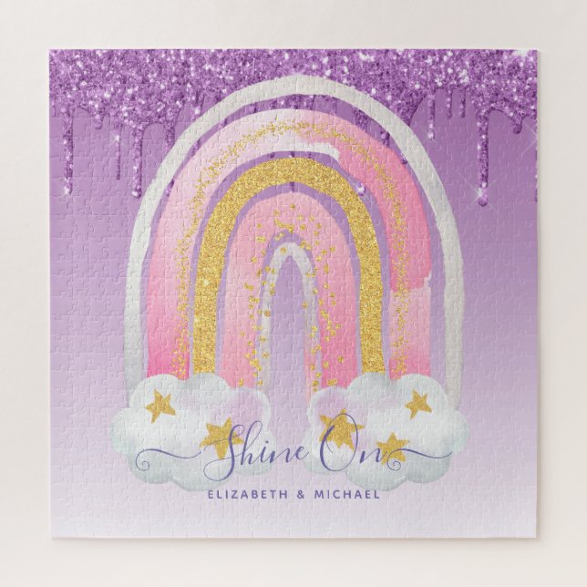 Personalized 676 Piece JIGSAW Christmas Rainbow Ji Puzzle (Vertical)