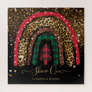 Personalized 676 Piece JIGSAW Christmas Rainbow Puzzle