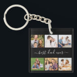 Personalized 6 Photo and text, best dad ever Keychain<br><div class="desc">Looking for a unique gift idea, these personalized Keychain/Christmas ornament will make an amazing gift. Personalized with your photos. These durable felt products are printable from both sides. The perfect gift for any occasion, Mother's Day, Father's Day, birthday, teachers, wedding gift or any occasion. *** if you encounter any design...</div>