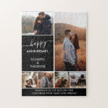Personalized 6-Photo Anniversary Card Jigsaw Puzzle<br><div class="desc">Modern Simple Playful Script Family Photo Jigsaw Puzzle Design is composed of modern and playful script typography. A feast of dots but are you brave enough to dive into this black & white dotted puzzle world? The nice thing about this puzzle is that you get a piece of art to...</div>