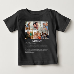 Personalized 6 Photo Collage Family Definition Baby T-Shirt