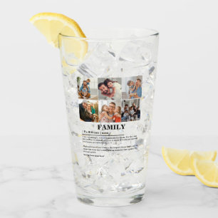 Personalized 6 Photo Collage Family Definition Glass