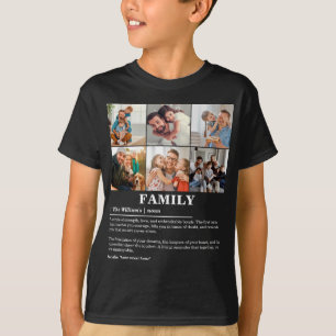 Personalized 6 Photo Collage Family Definition T-Shirt