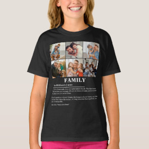 Personalized 6 Photo Collage Family Definition T-Shirt