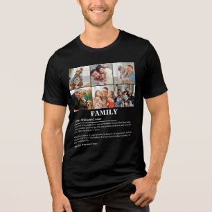 Personalized 6 Photo Collage Family Definition Tri-Blend Shirt