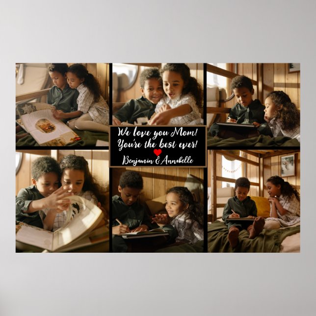 Personalized 6 Photo Collage Poster (Front)