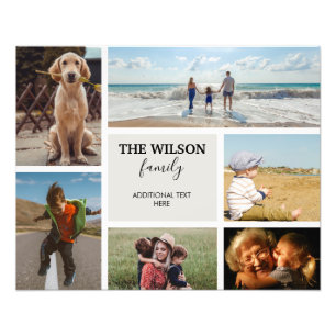 Personalized 6 Photo Family Memories Collage Print