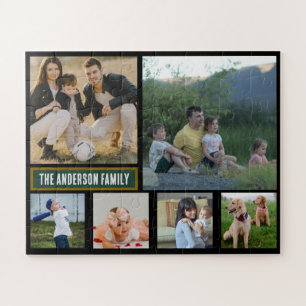 Personalized 6‑Photo Family Name - Gift Jigsaw Puzzle