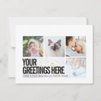 Personalized 6 photos Modern Universal Greetings