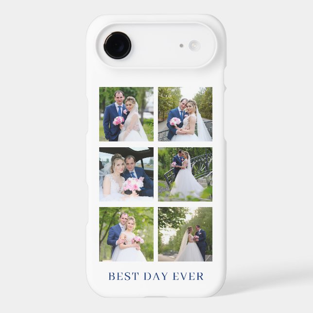 Personalized 6 Square Wedding Photo Collage (Back)