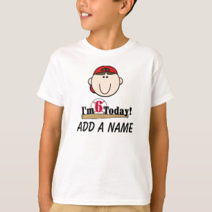 Personalized 6th Baseball Birthday Tshirt